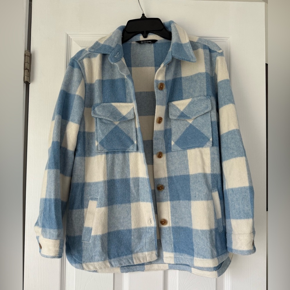 Plaid Shacket Flanel Coat XL 14/16